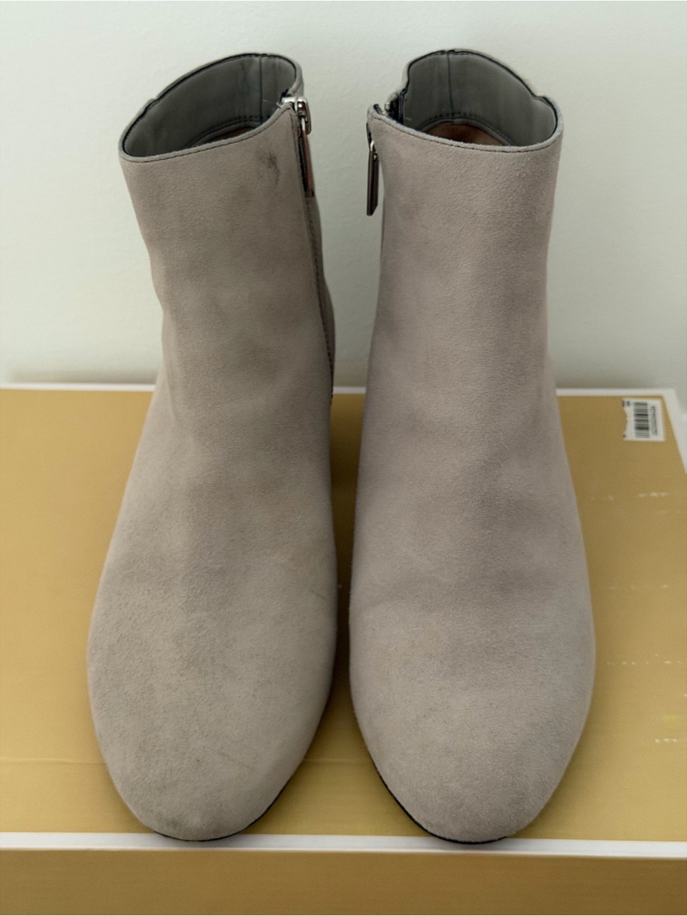 Michael Kors Women's Light Gray Suede Ankle Boots